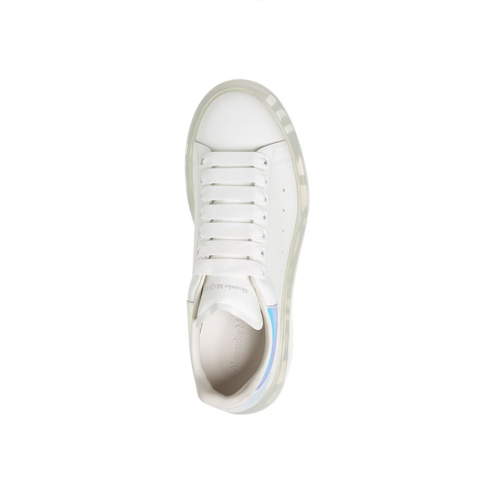 Alexander McQueen Alexander McQueen White Calfskin Sneakers with Logo Hardware catalog image (image 3 of 3)