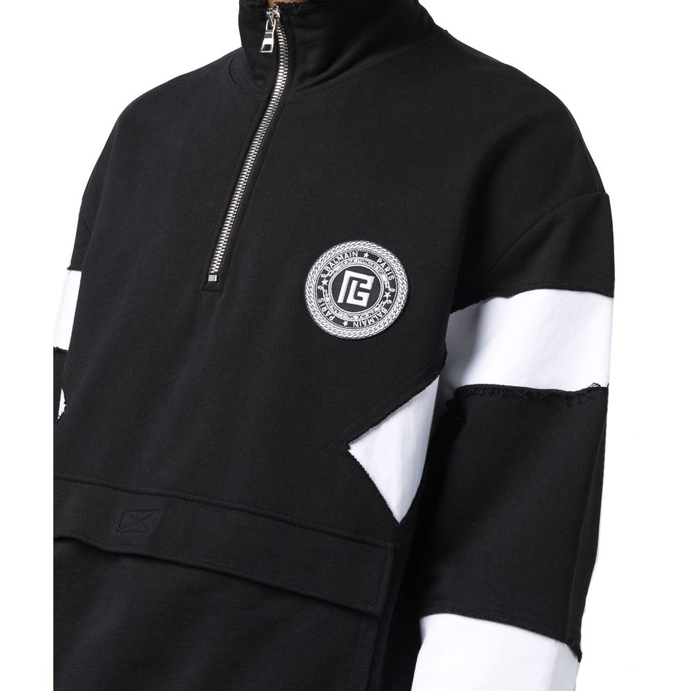 Balmain Balmain Black Cotton Sweatshirt studio product image (image 4 of 4)