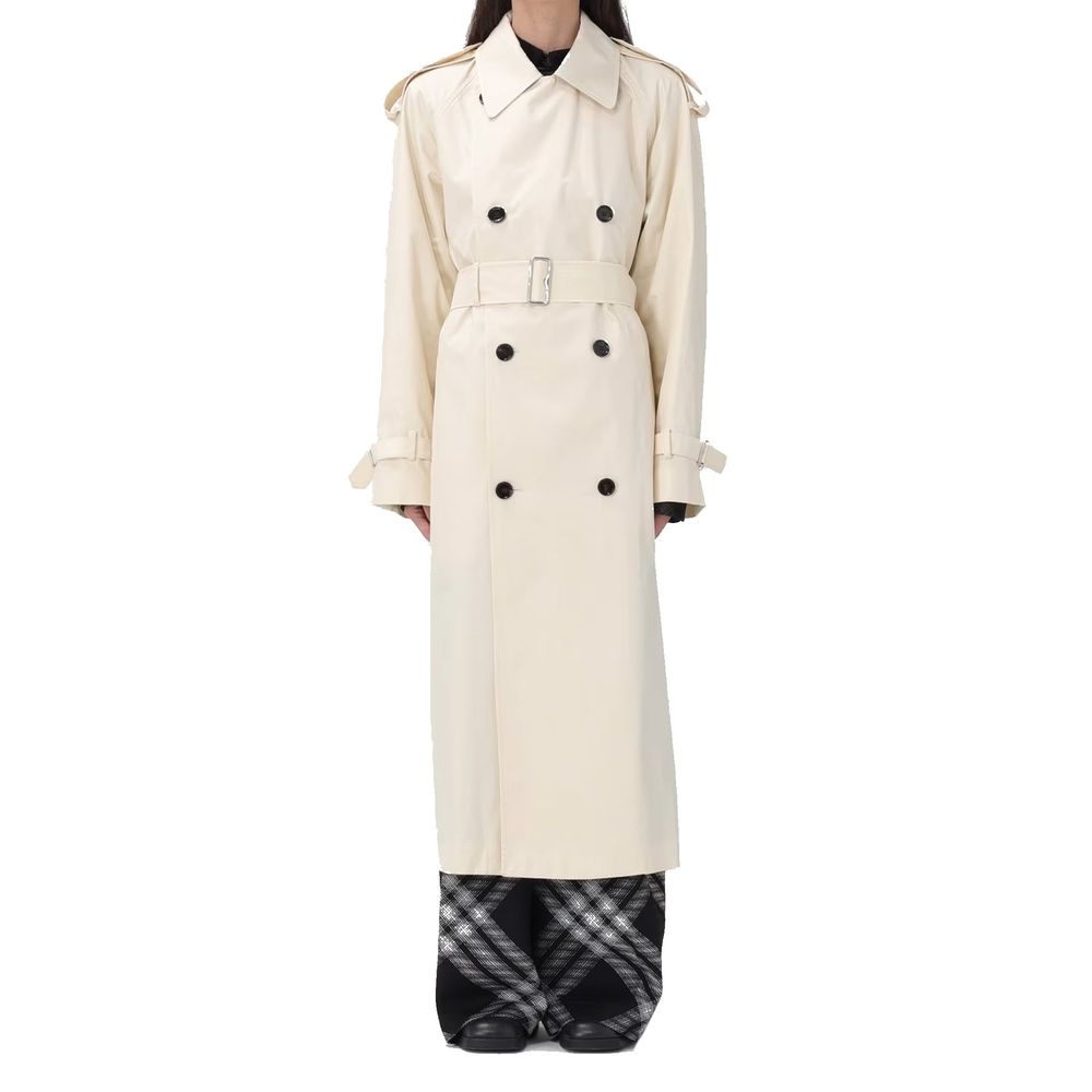 Burberry Burberry White Cotton Coat product photograph (image 2 of 4)