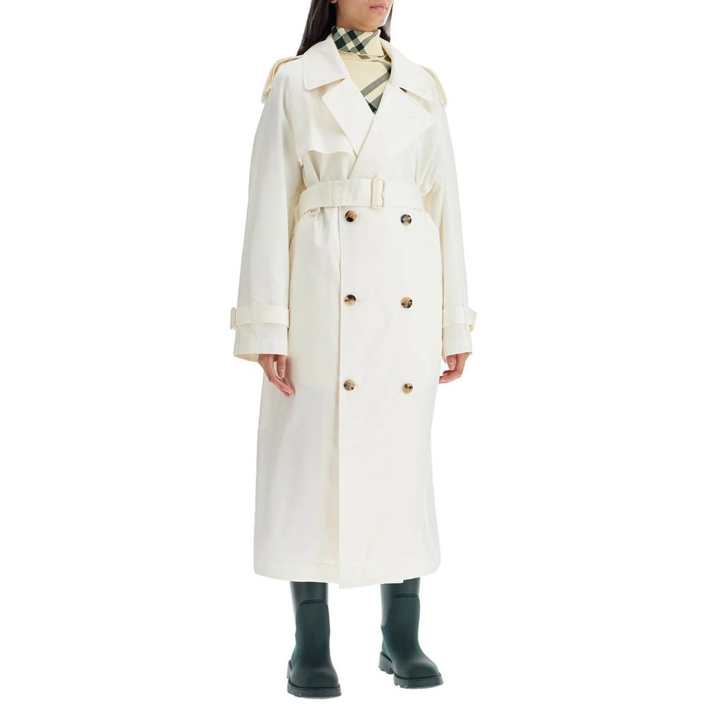 Burberry Burberry White Silk Coat Women product photograph (image 2 of 4)