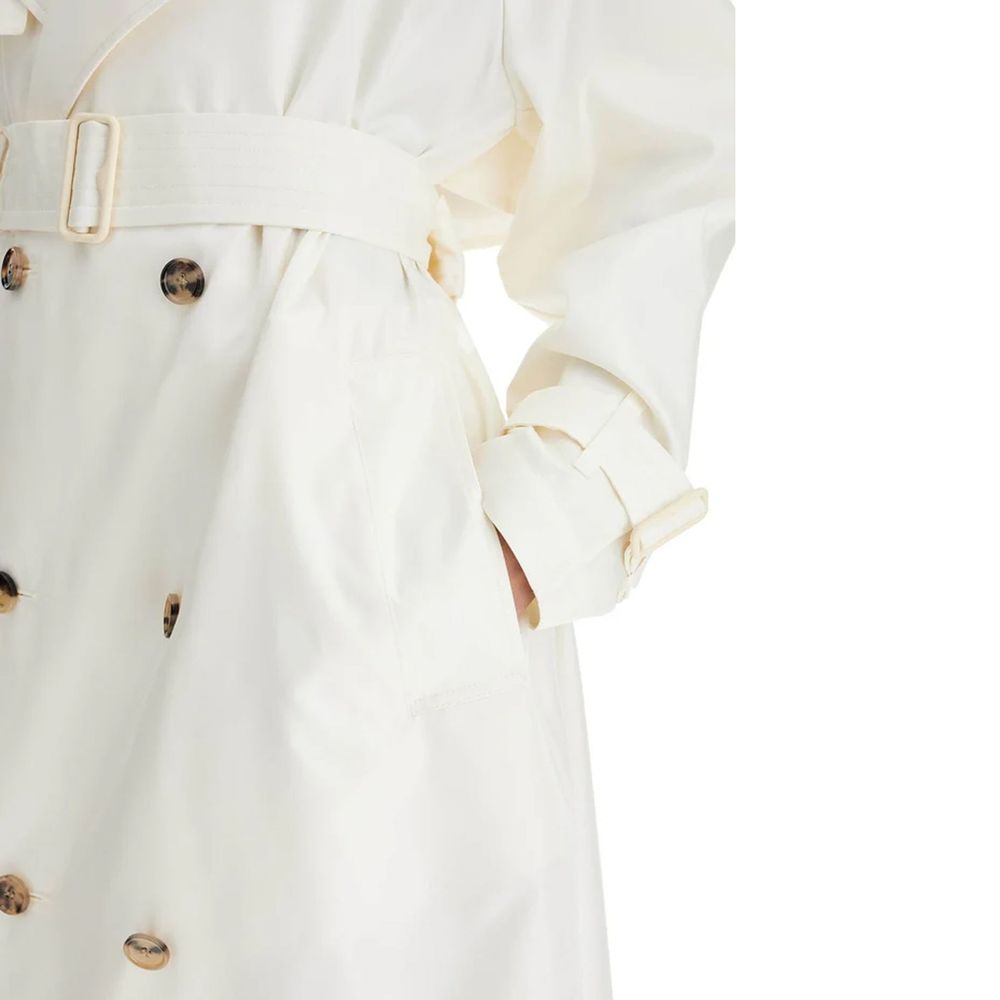 Burberry Burberry White Silk Coat Women studio product image (image 4 of 4)