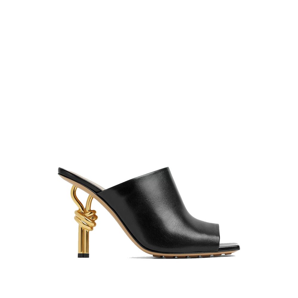 Bottega Veneta Bottega Veneta Black Lamb Leather Mules product image (image 1 of 4)