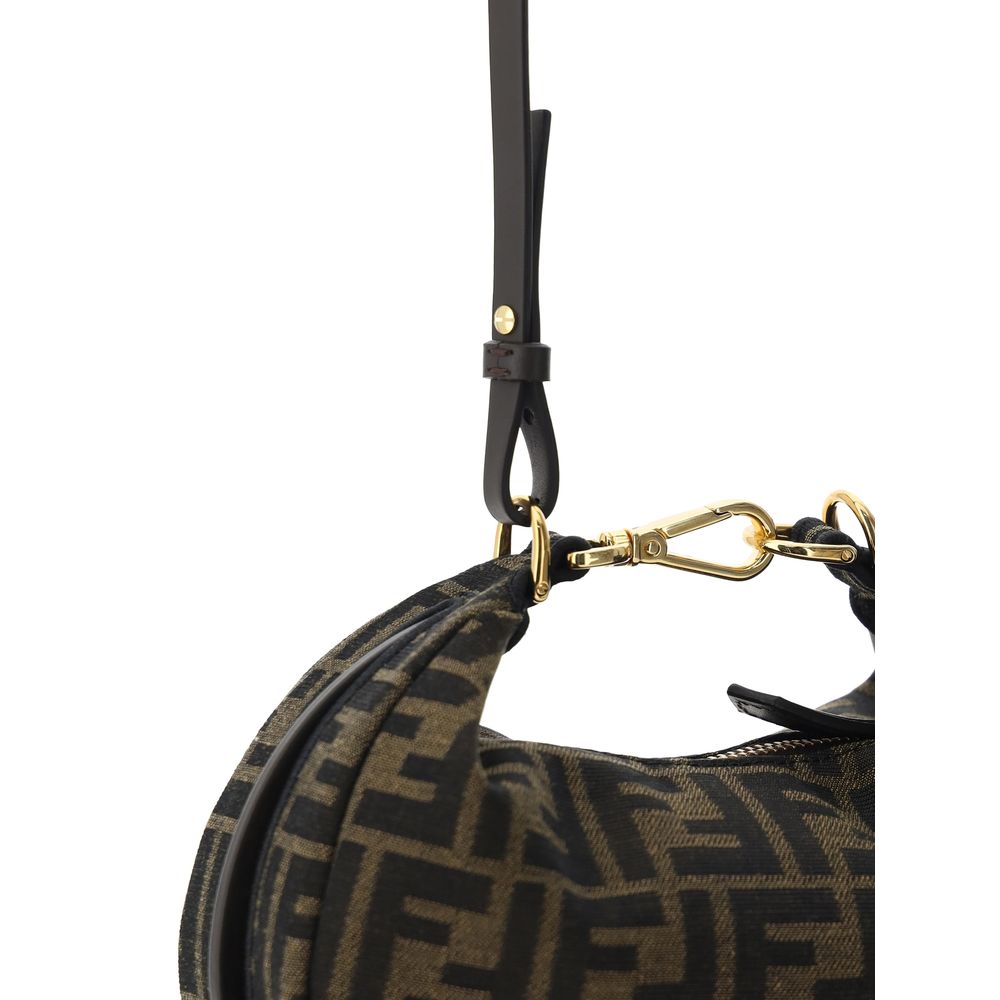 Fendi Fendi Brown Fabric Shoulder Bag studio product image (image 4 of 5)
