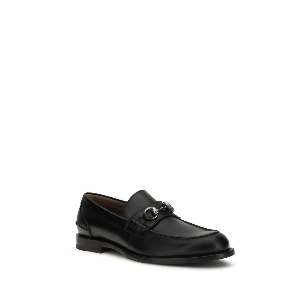Gucci Black Leather Loafers — GU-851398AAFAR1000-EU39/US6