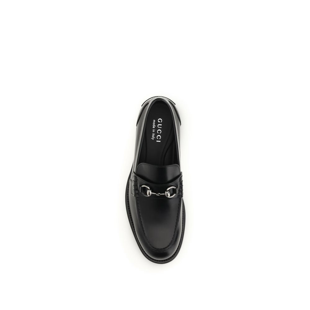 Gucci Black Leather Loafers — GU-851398AAFAR1000-EU39/US6