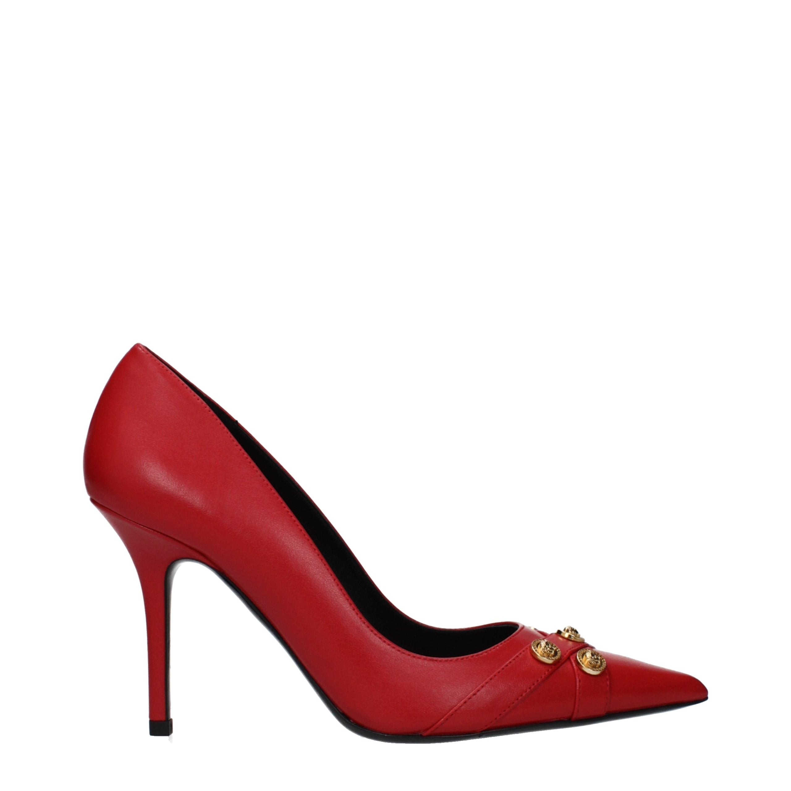 Versace Versace Red Leather High Heel Pumps product image (image 1 of 5)