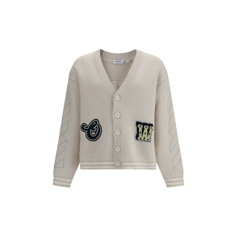 Off-White Off-White Cotton Cardigan Beige product image (image 1 of 3)