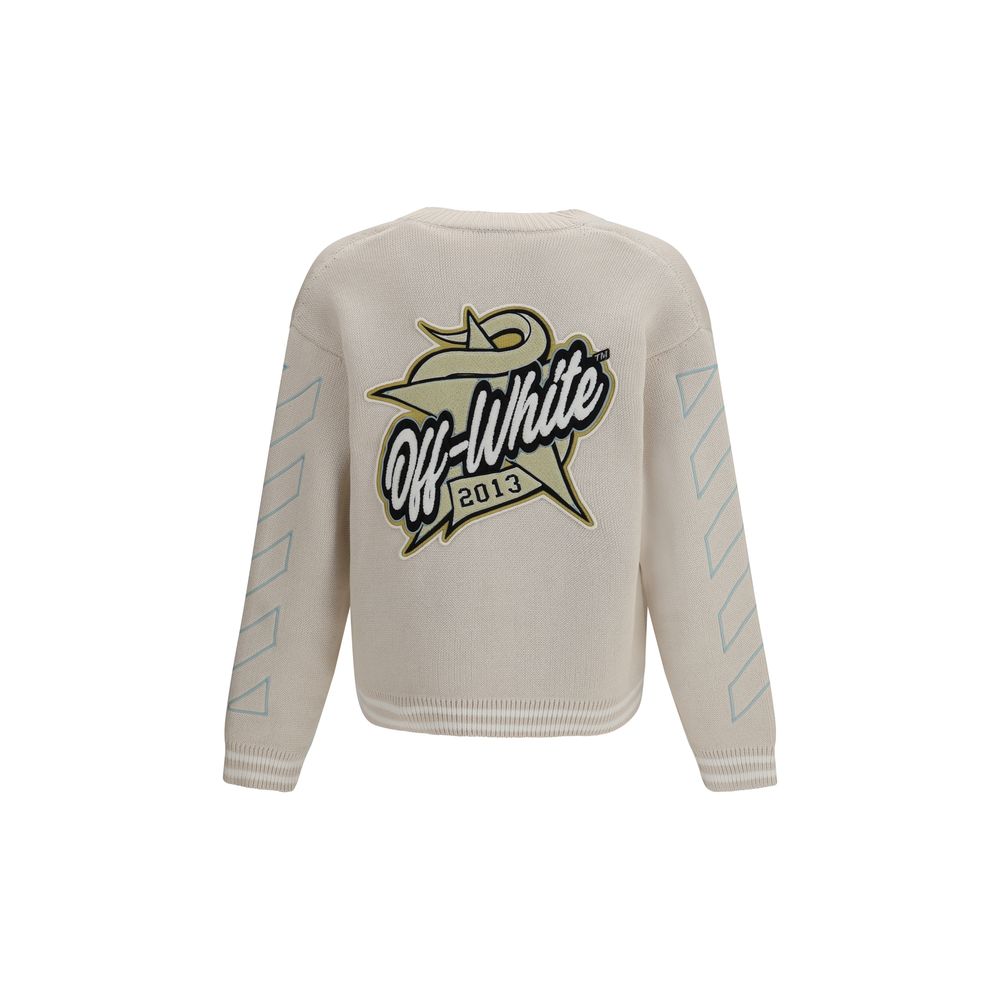 Off-White Off-White Cotton Cardigan Beige product photograph (image 2 of 3)