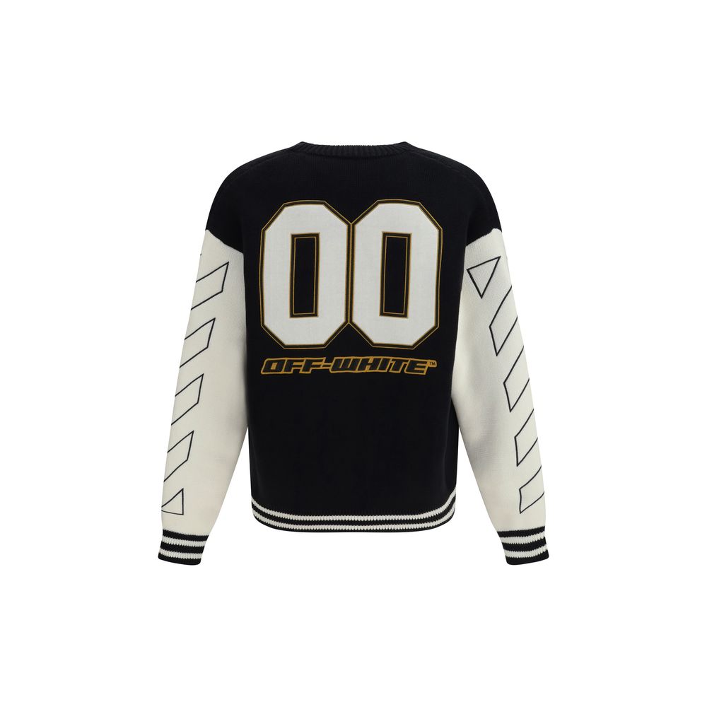 Off-White Off-White Black Cotton Cardigan product photograph (image 2 of 3)