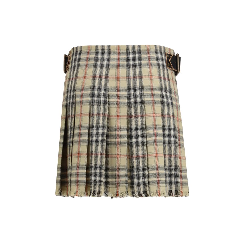 Burberry Burberry Wool Mini Skirt Multicolor product photograph (image 2 of 3)