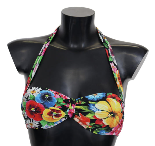 Dolce & Gabbana Floral Elegance High-End Bikini Top