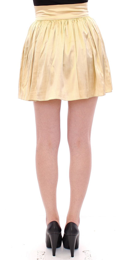 Andrea Incontri Chic Beige Floral Embroidered Mini Skirt - Gio Beverly Hills