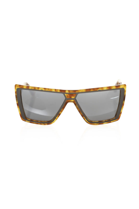 Frankie Morello Brown Acetate Women Sunglass