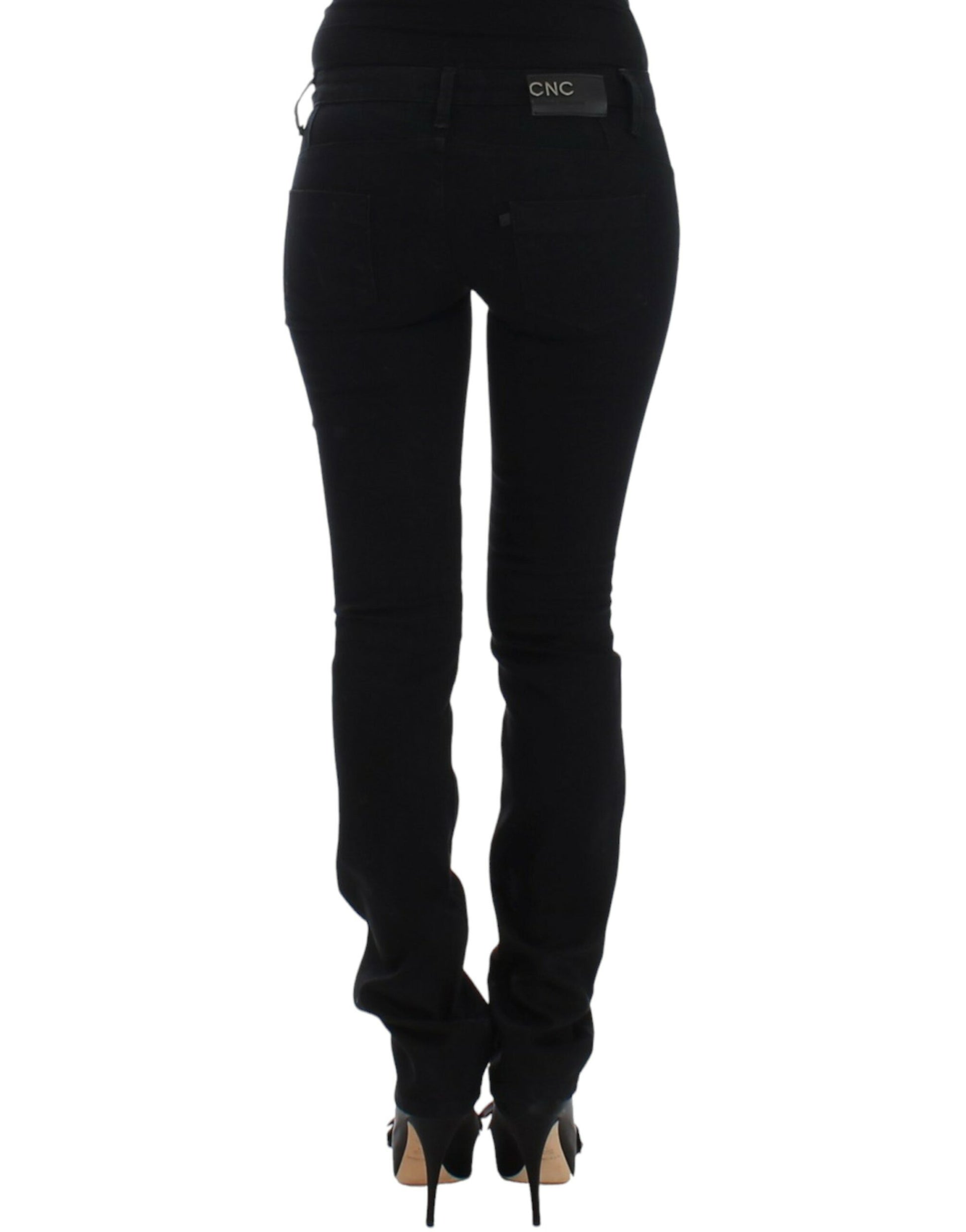 Costume National Elegant Black Straight Leg Jeans - Gio Beverly Hills