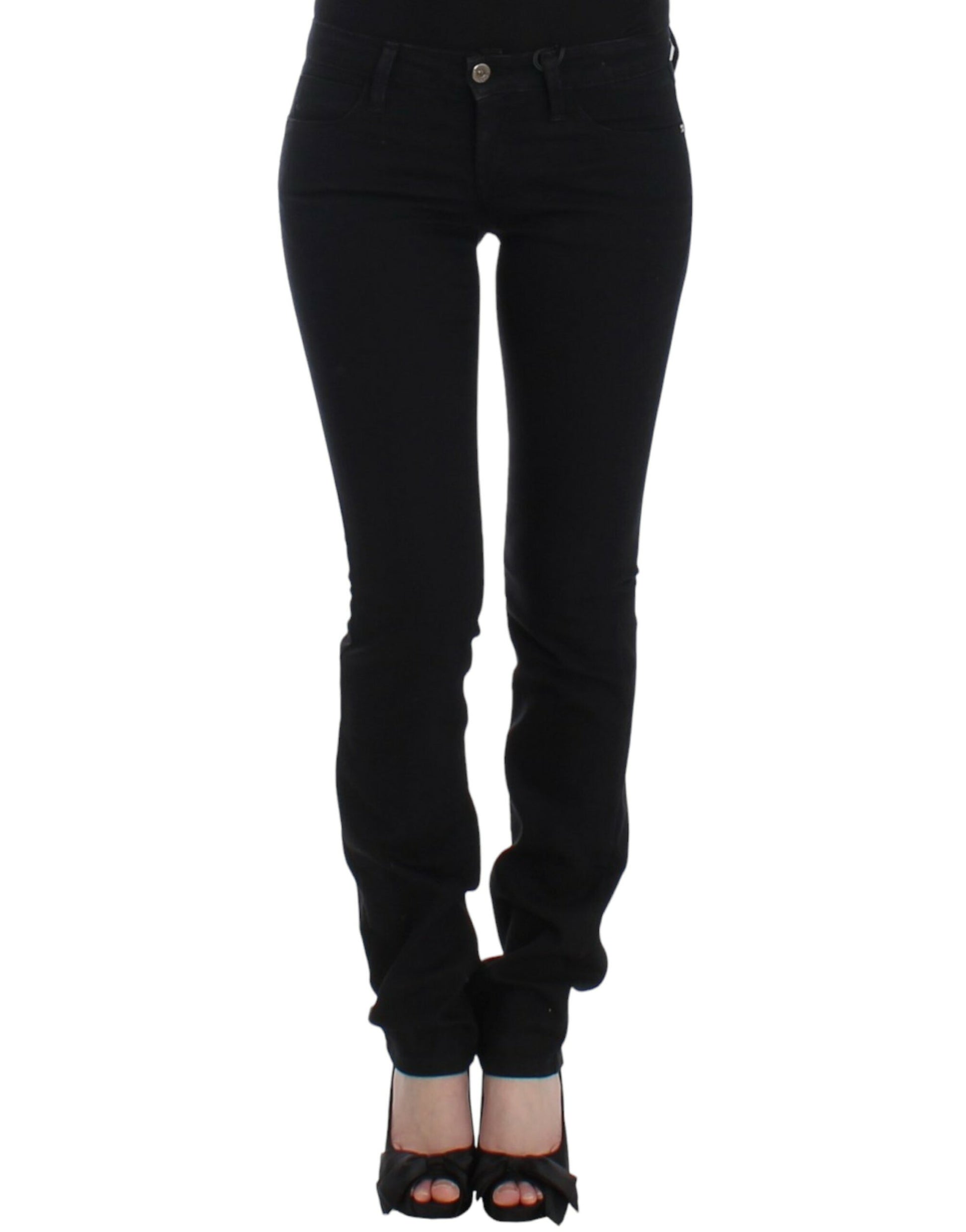 Costume National Elegant Black Straight Leg Jeans - Gio Beverly Hills