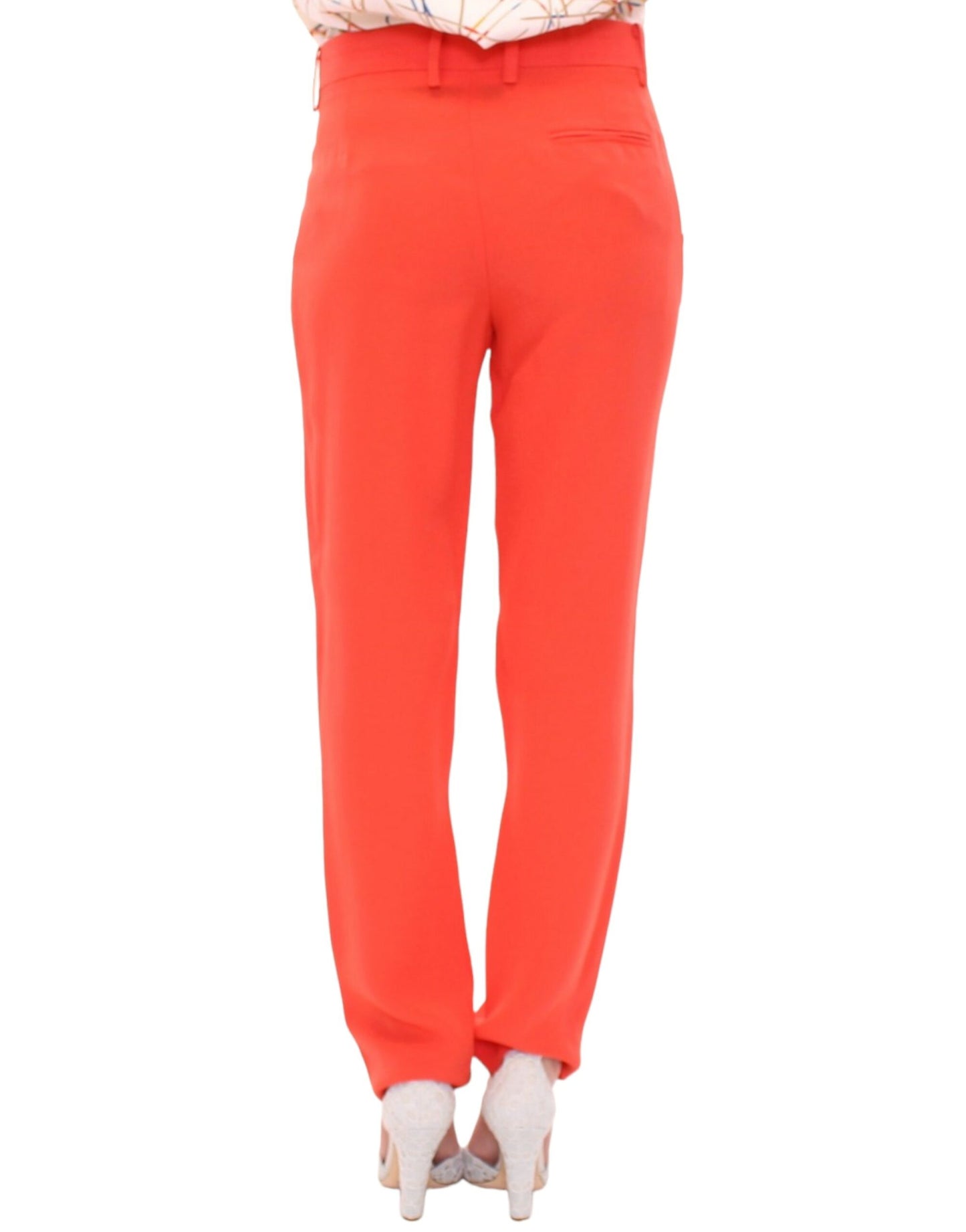 CO|TE Chic Orange Boyfriend Pants - Italian Crafted - Gio Beverly Hills