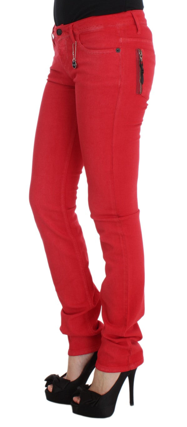 Costume National Chic Red Slim Fit Jeans - Gio Beverly Hills