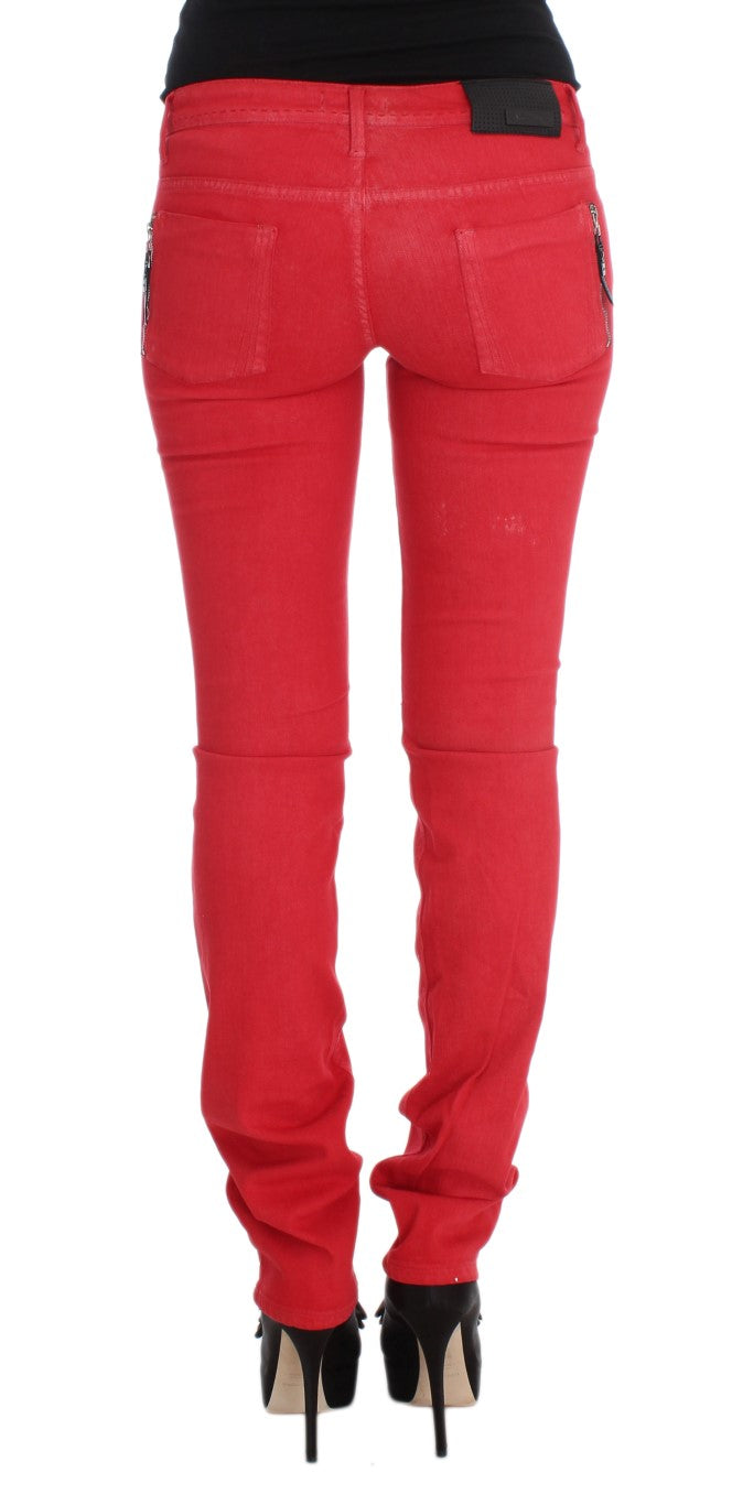 Costume National Chic Red Slim Fit Jeans - Gio Beverly Hills