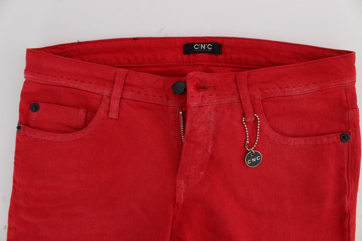 Costume National Chic Red Slim Fit Jeans - Gio Beverly Hills