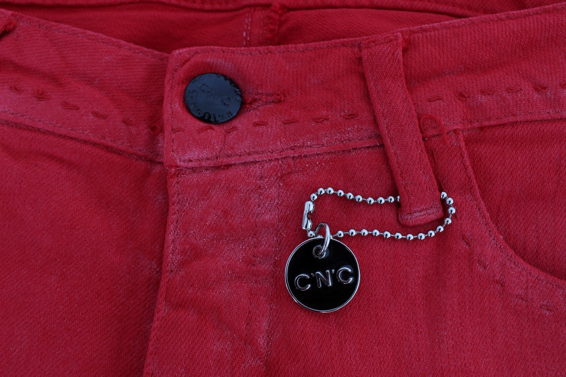 Costume National Chic Red Slim Fit Jeans - Gio Beverly Hills