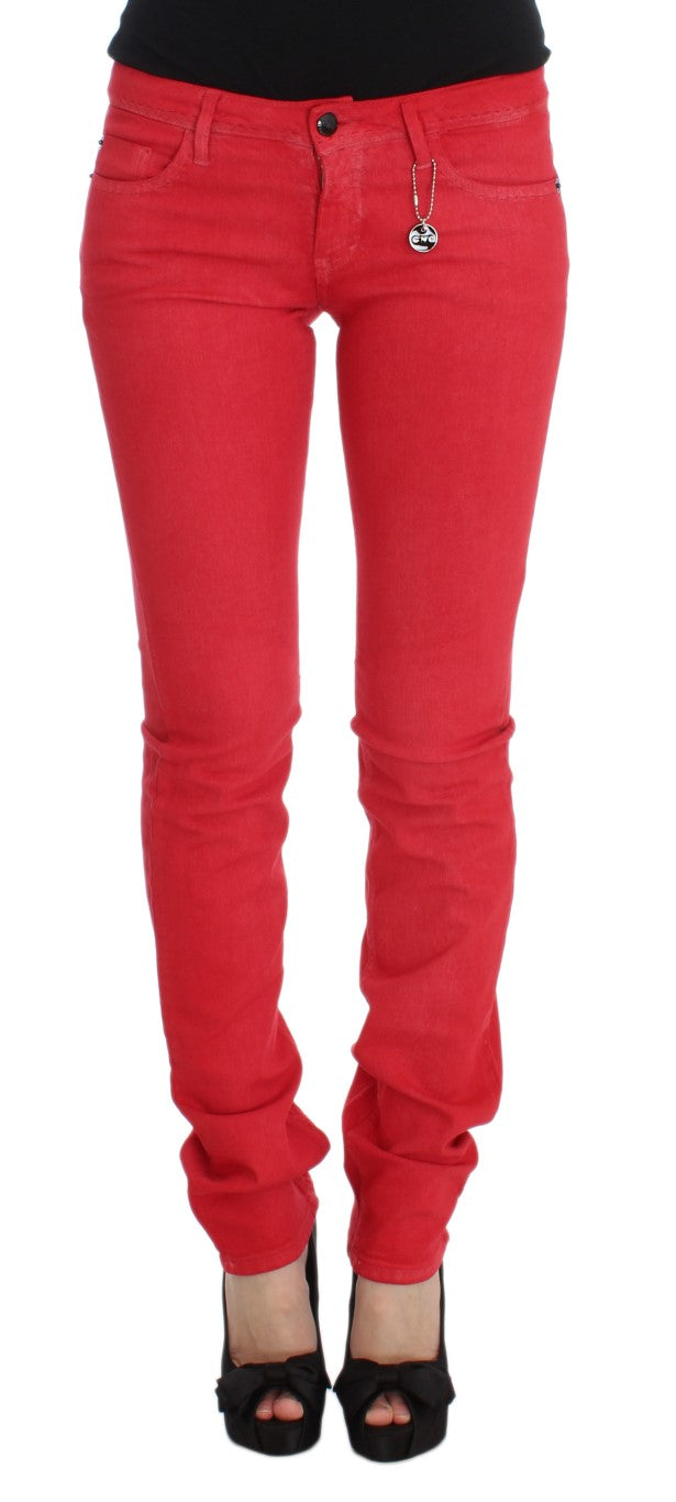 Costume National Chic Red Slim Fit Jeans - Gio Beverly Hills