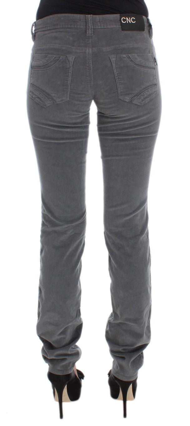 Costume National Sleek Super Slim Gray Jeans - Gio Beverly Hills