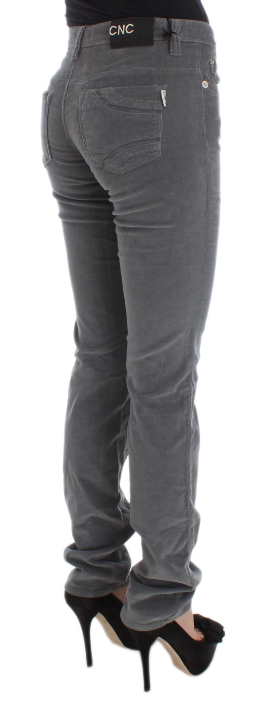 Costume National Sleek Super Slim Gray Jeans - Gio Beverly Hills