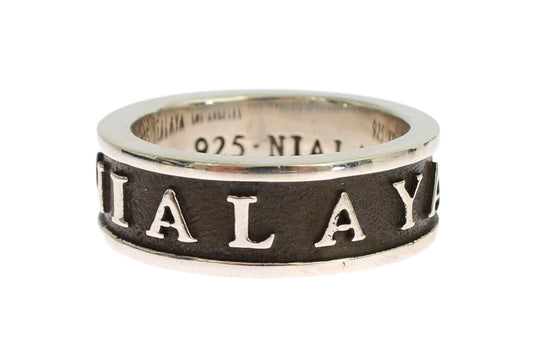 Nialaya Elegant Silver and Black Men's Sterling Ring - Gio Beverly Hills