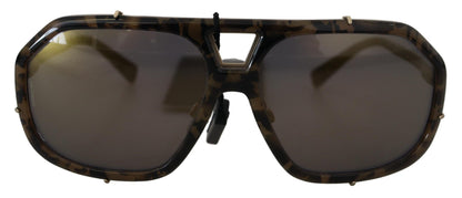 Dolce & Gabbana Chic Aviator Mirrored Brown Sunglasses