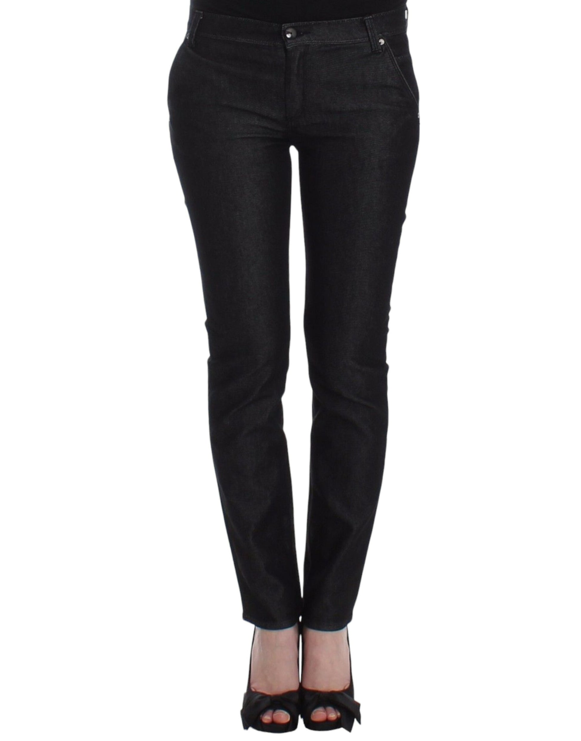 Ermanno Scervino Chic Black Skinny Jeans - Elegant & Slim Fit - Gio Beverly Hills