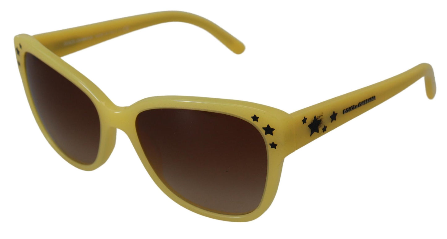 Dolce & Gabbana Chic Yellow Acetate Gradient Sunglasses