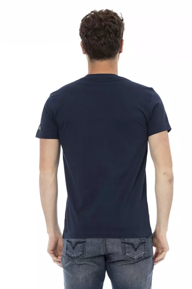 Trussardi Action Blue Cotton Men T-Shirt