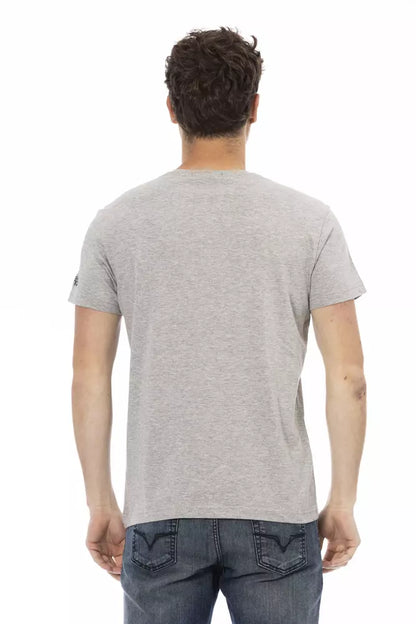 Trussardi Action Gray Cotton Men TShirt