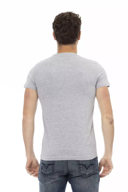 Trussardi Action Gray Cotton Men T-Shirt