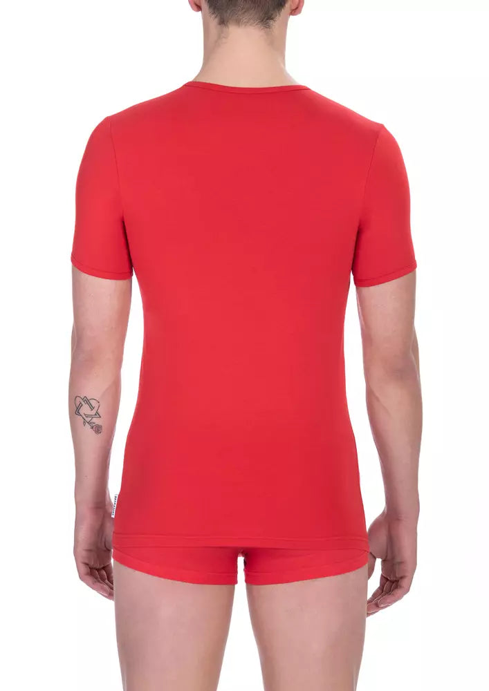 Bikkembergs Red Cotton Men T-Shirt