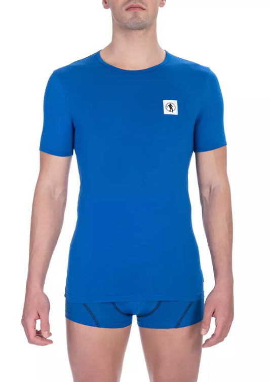 Bikkembergs Blue Cotton Men T-Shirt