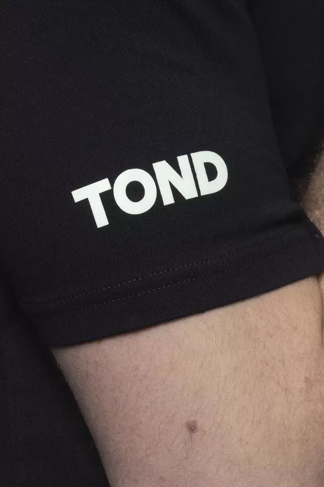 Tond Black Cotton Men T-Shirt