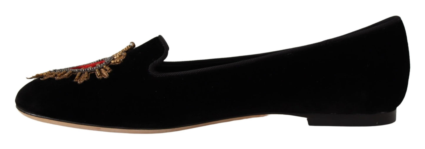 Dolce & Gabbana Elegant Patent Leather Flat Shoes