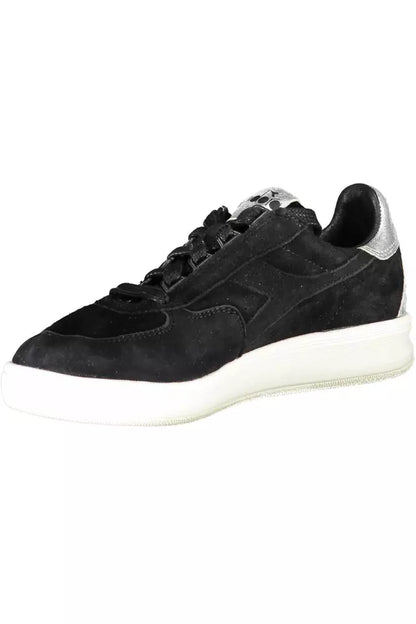 Diadora Black Leather Women Sneaker