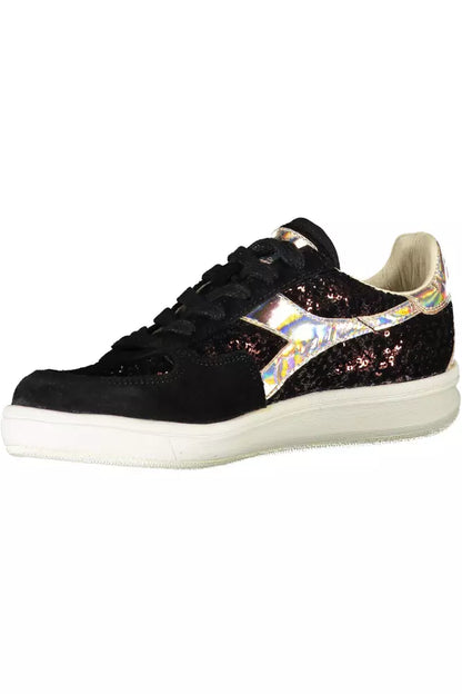 Diadora Black Leather Women Sneaker