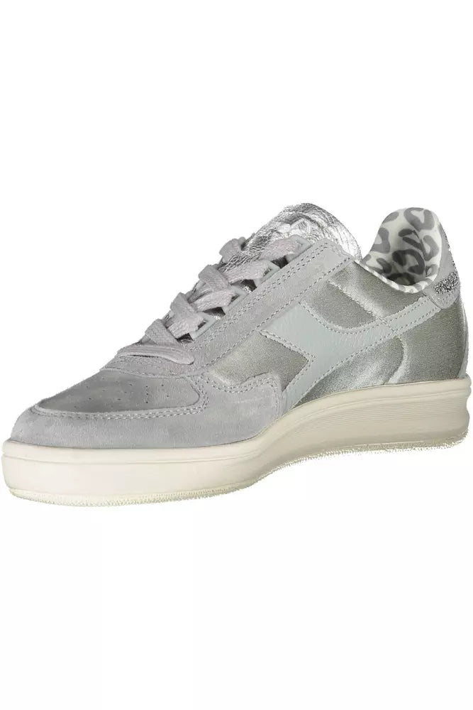 Diadora Gray Leather Women Sneaker