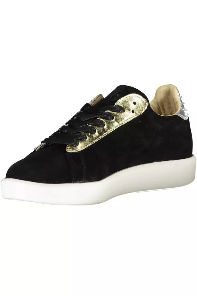 Diadora Black Leather Women Sneaker