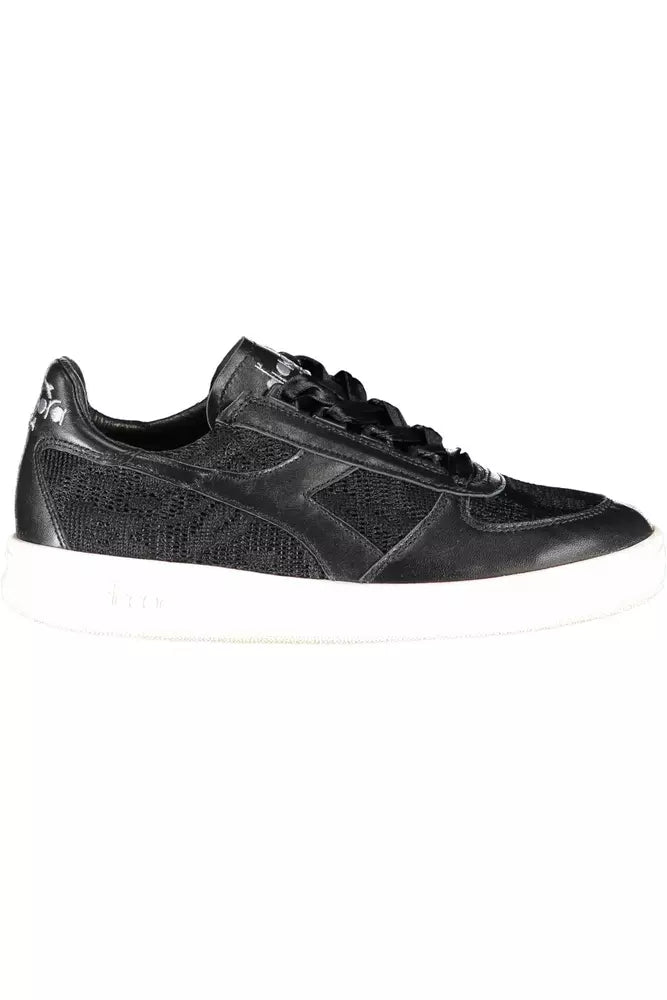 Diadora Black Leather Women Sneaker