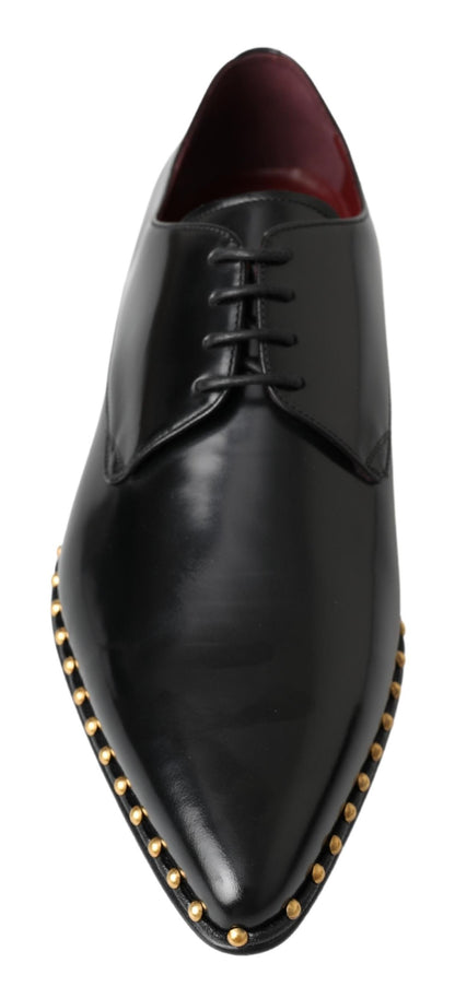 Dolce & Gabbana Elegant Studded Derby Formal Shoes