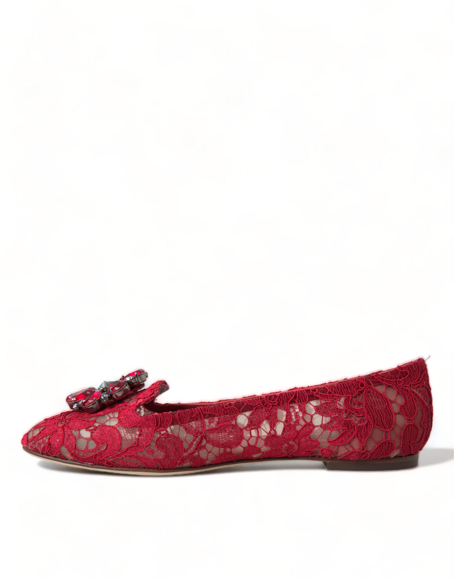 Dolce & Gabbana Elegant Floral Lace Vally Flats