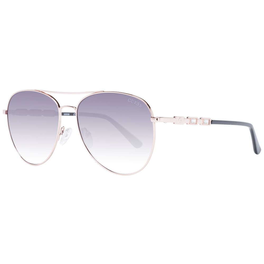 Guess Rose Gold Women's Aviator Sunglasses: UV Protection