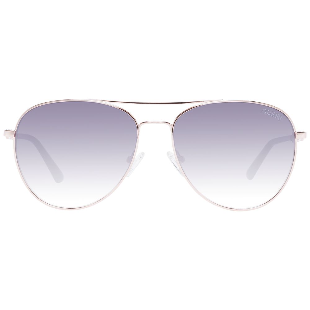 Guess Rose Gold Women's Aviator Sunglasses: UV Protection