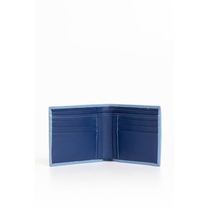 Trussardi Light Blue Leather Men Wallet