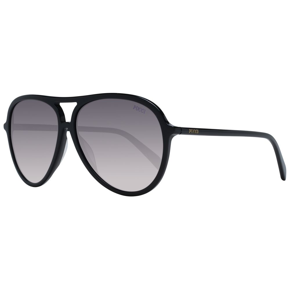 Emilio Pucci Black Women's Aviator Sunglasses: UV Protection