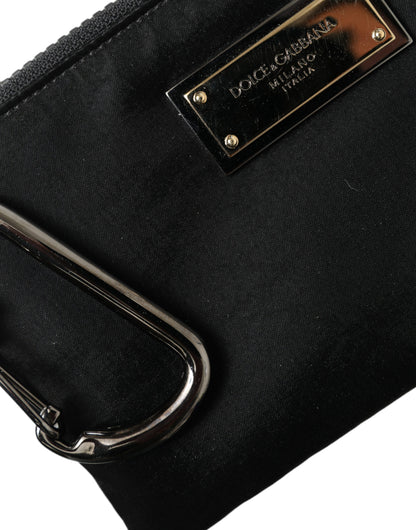 Dolce & Gabbana Chic Nylon-Leather Designer Pouch